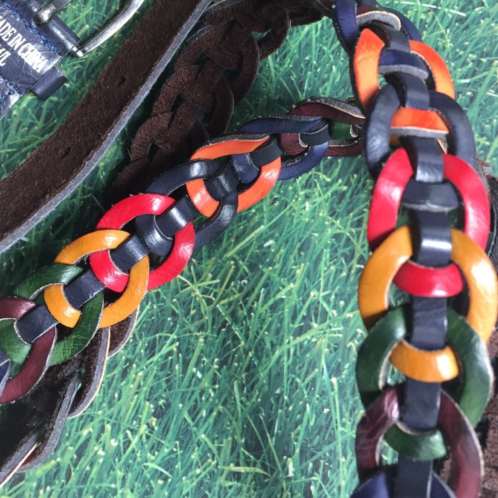 Multi-Colored Linked Ringed Belt - Picture 4 of 5